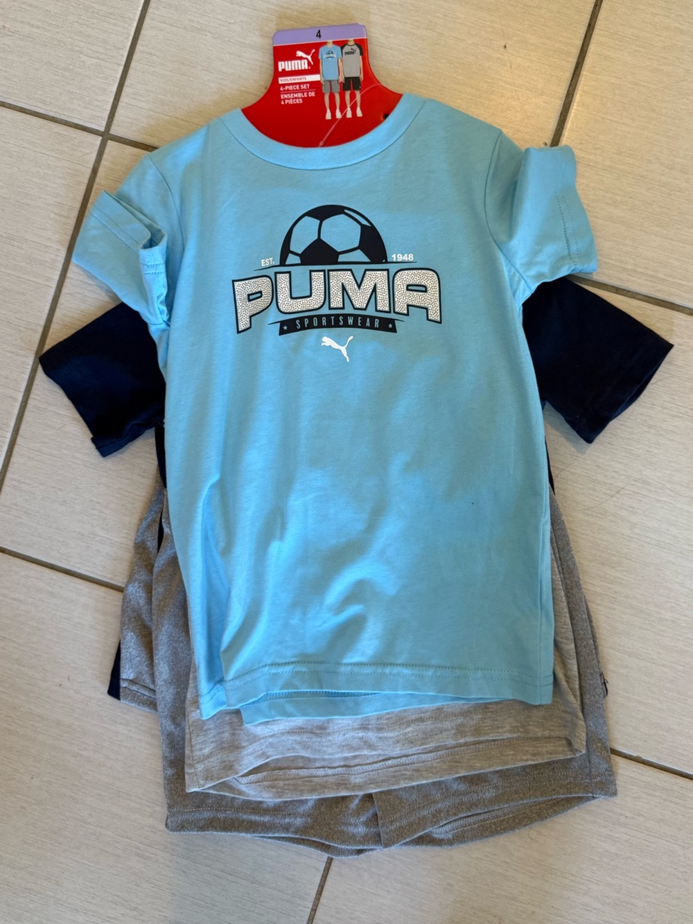 PUMA Boys’ 4-Piece Athletic Outfit Set – Size 4 – NWT